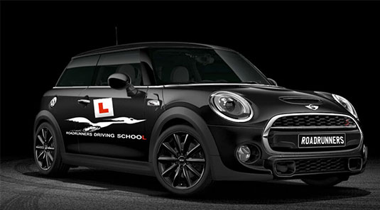 Mini Coopers used by Roadrunners Driving School for all lessons